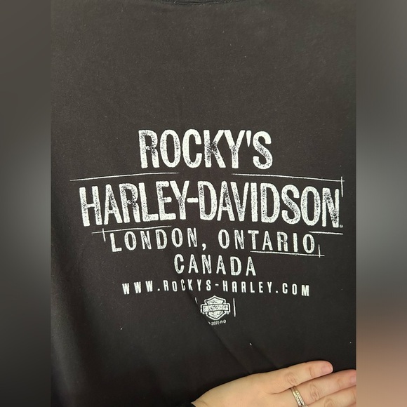 Santa Skull Rocky’s Harley Davidson Tshirt - Picture 7 of 7